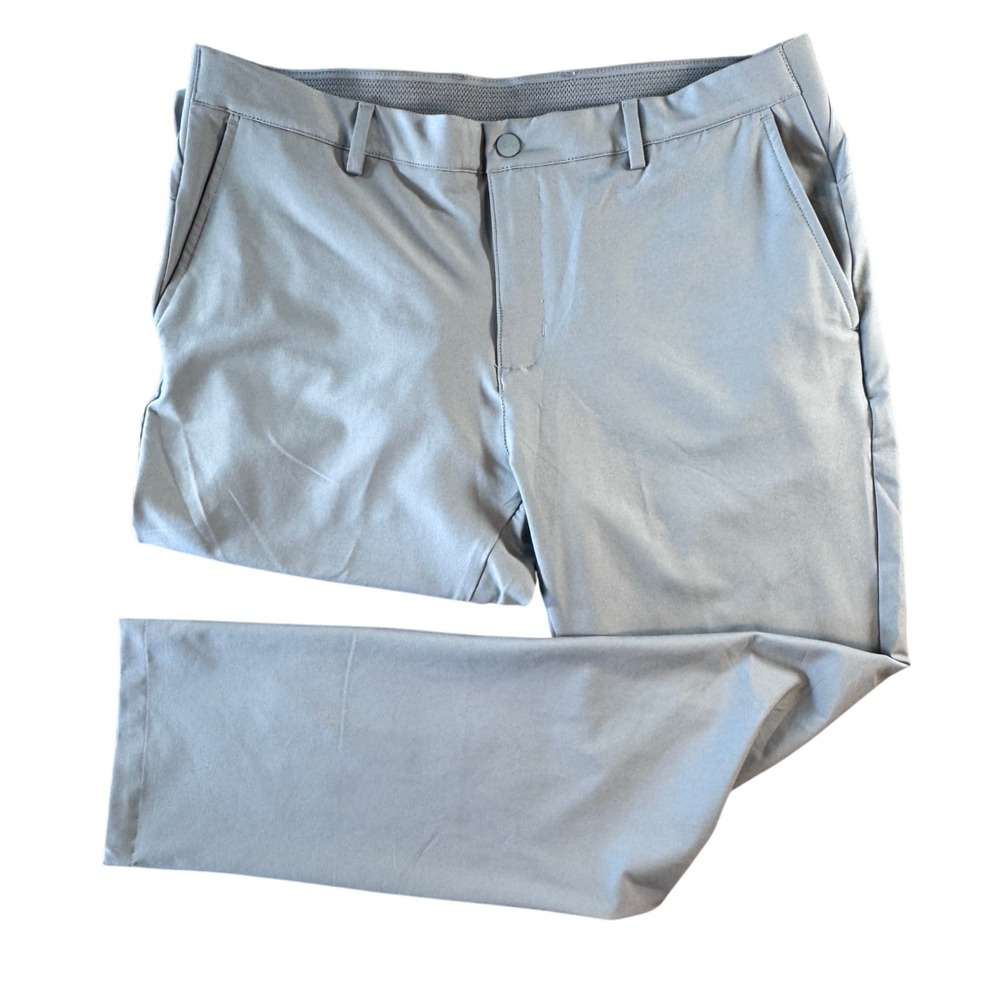 Greg Norman Mens Protek Golf Pants Muted Teal Stretch Flat Front TL114791 36x32